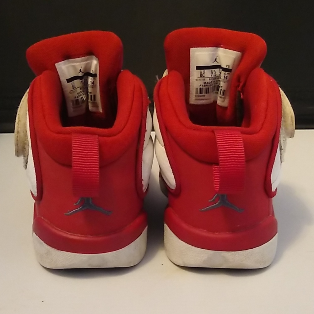Nike Air Jordans Pro Strong Red White Sneakers 407486-604 Toddler Size 8c - Picture 4 of 8